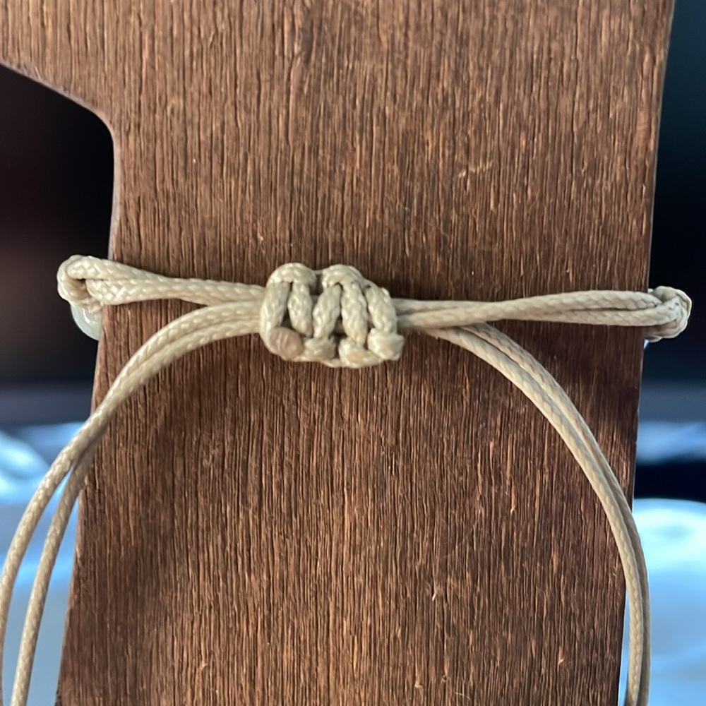 Green and Tan Bohemian Bracelet with Charms - Picture 6 of 6